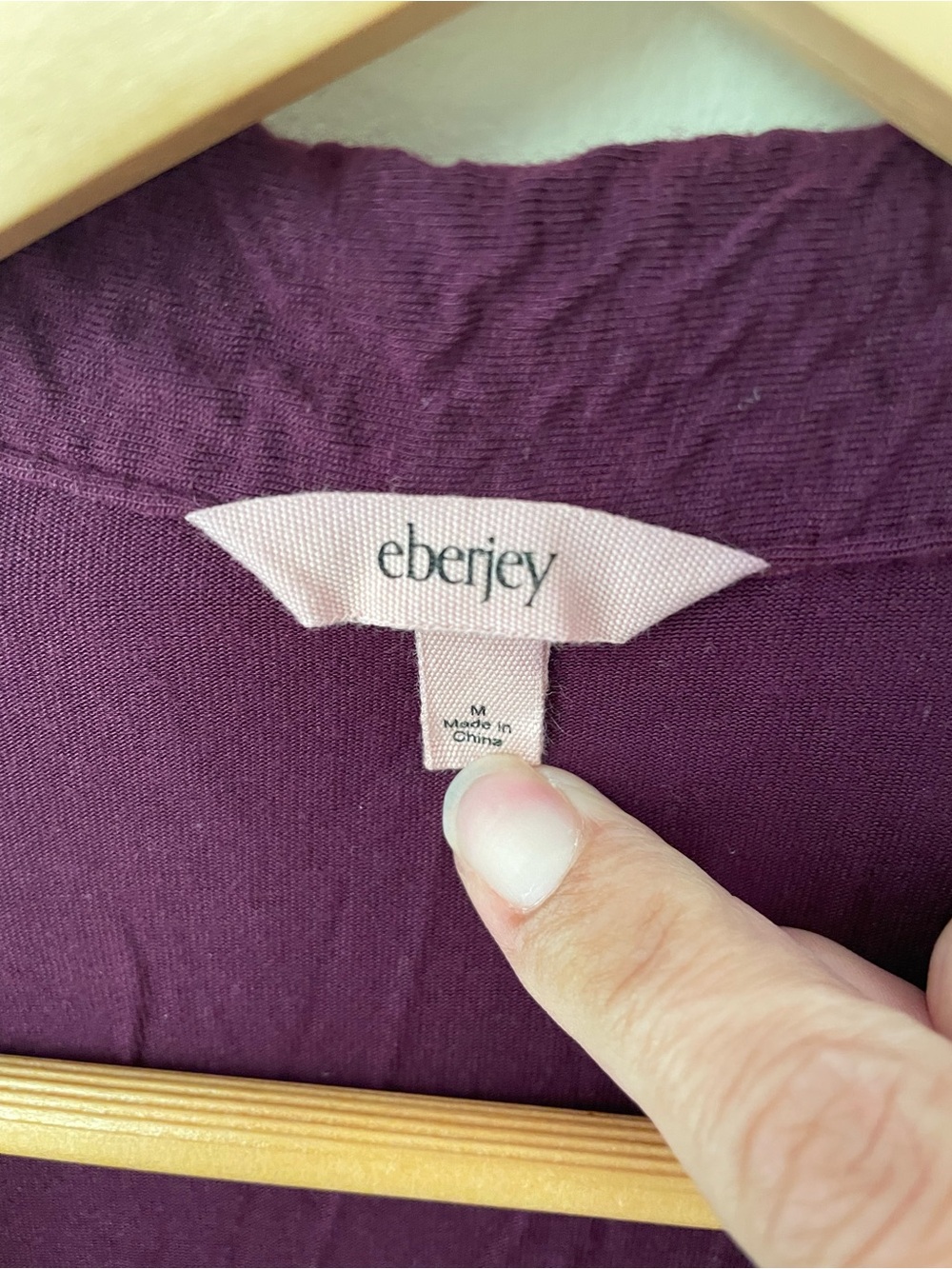 Eberjey Gisele Long Pajama Set in Wildberry/Ivory Size Medium - Picture 7 of 7